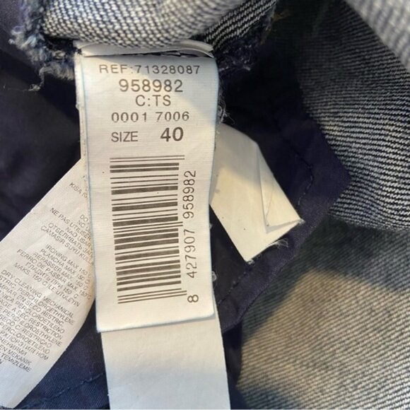 Mango jeans Donna dark blue stretch denim brown stitches straight leg mid rise 8 - Picture 6 of 10